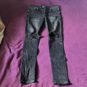 Purple Brand Distressed Skinny Jeans